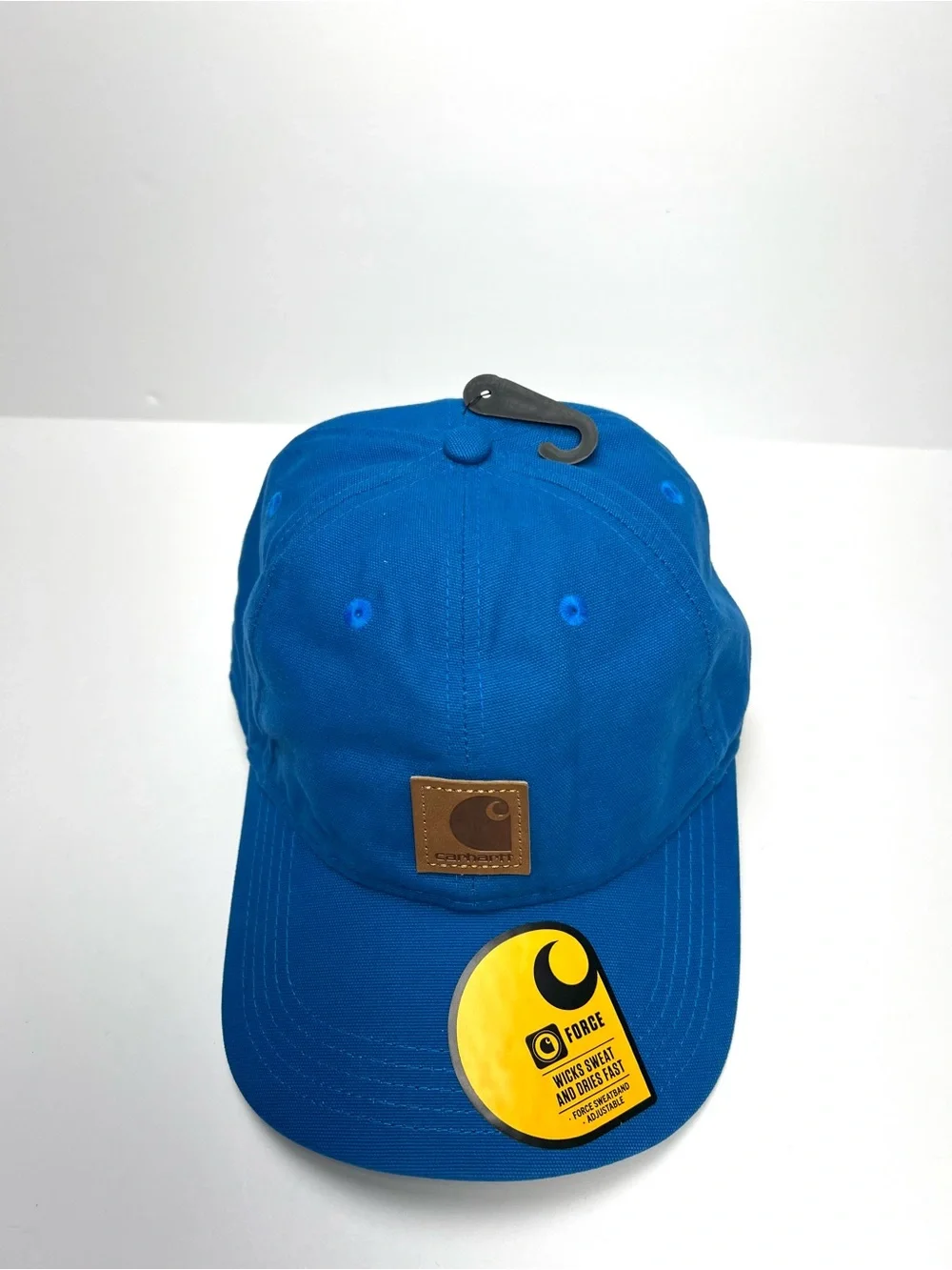 Carhartt Force Canvas Logo Hat Cap Blue Adjustable Strapback Unstructured Cotton